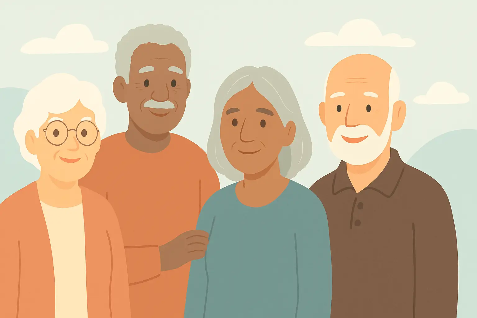 Group of elderly persons